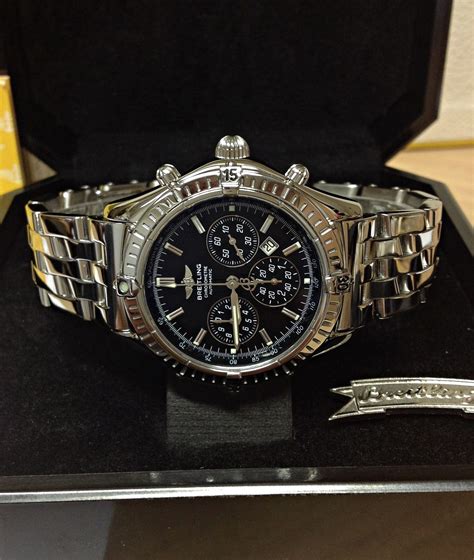 breitling chronomat a35312 shadow black dial